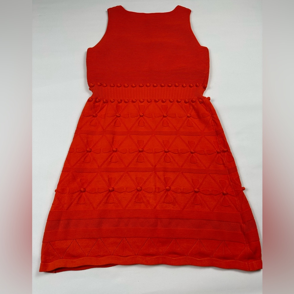 Milly of New York orange knit sleeveless dress size large - Picture 4 of 12